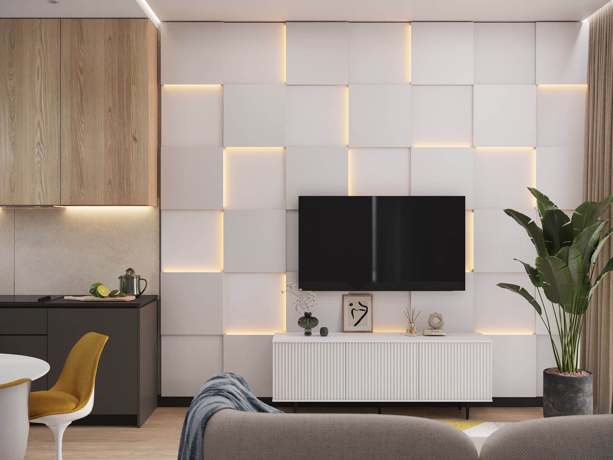 Стеновые 3D панели "Милк" / QUADRO