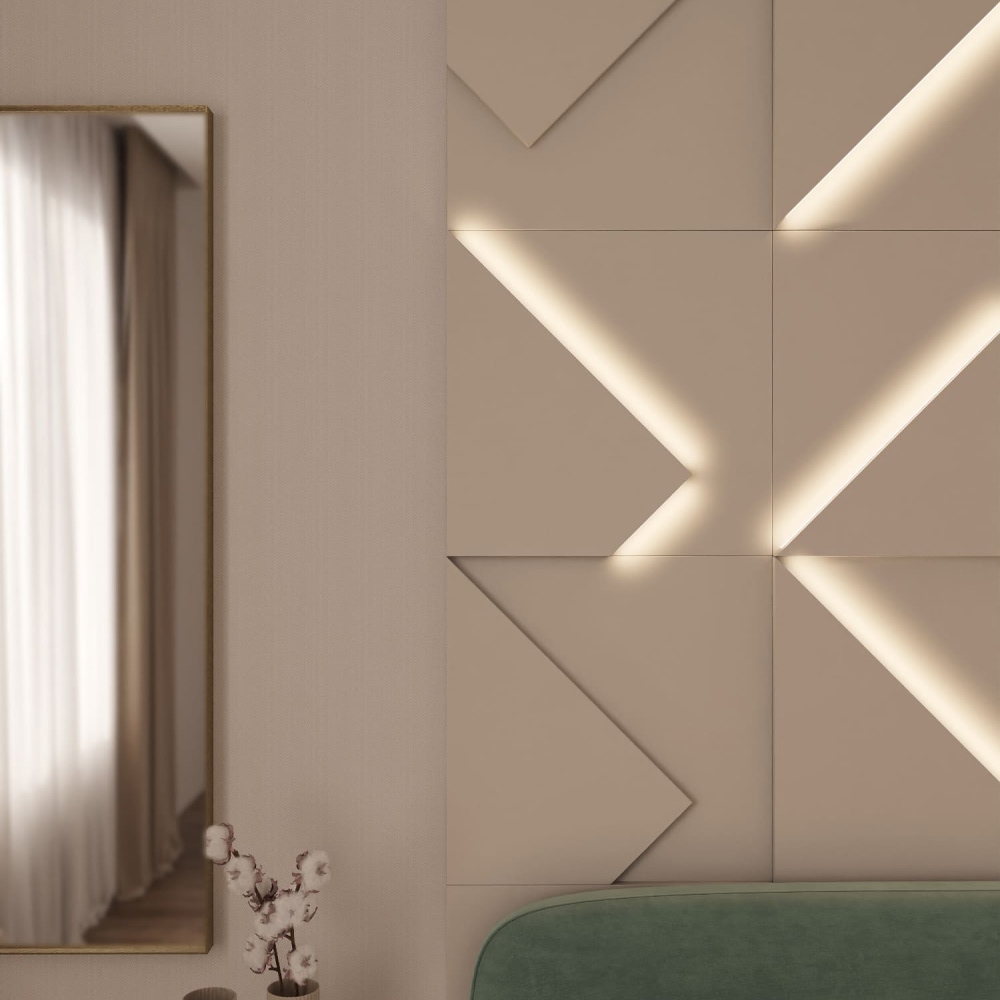Модульная стеновая панель с 3D и LED подсветкой АМАРОК / FRACTO