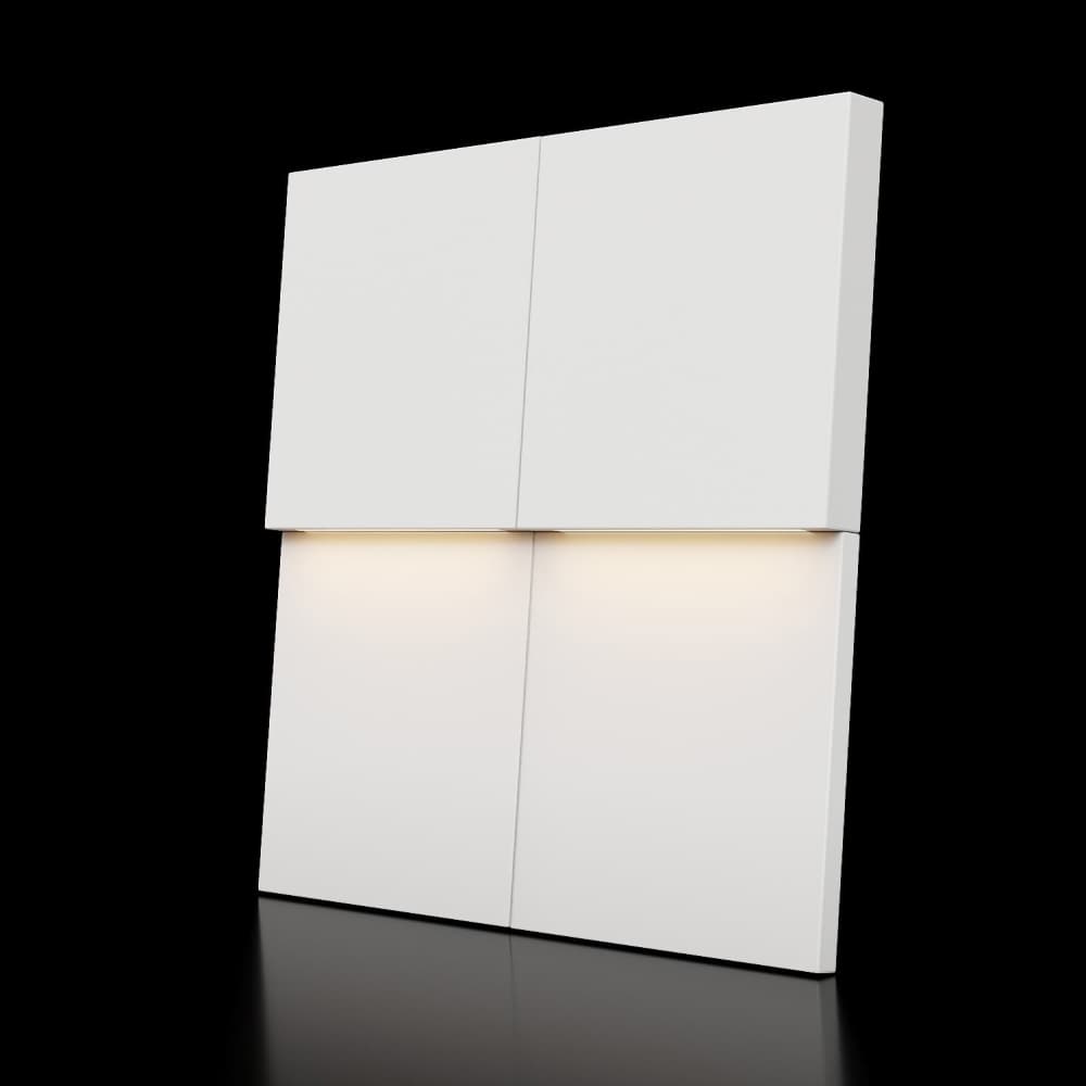 Модульная стеновая панель с 3D и LED подсветкой МИЛК / PIXEL