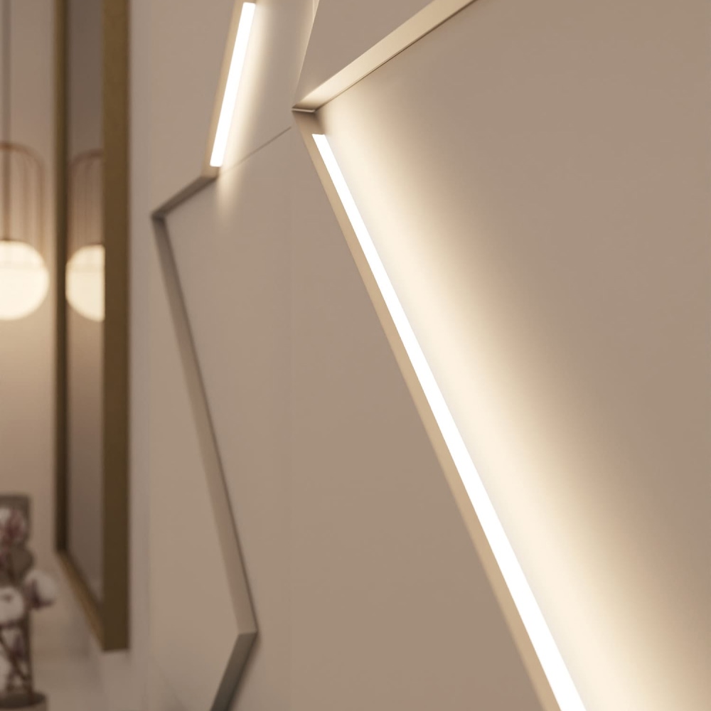 Модульная стеновая панель с 3D и LED подсветкой АМАРОК / FRACTO