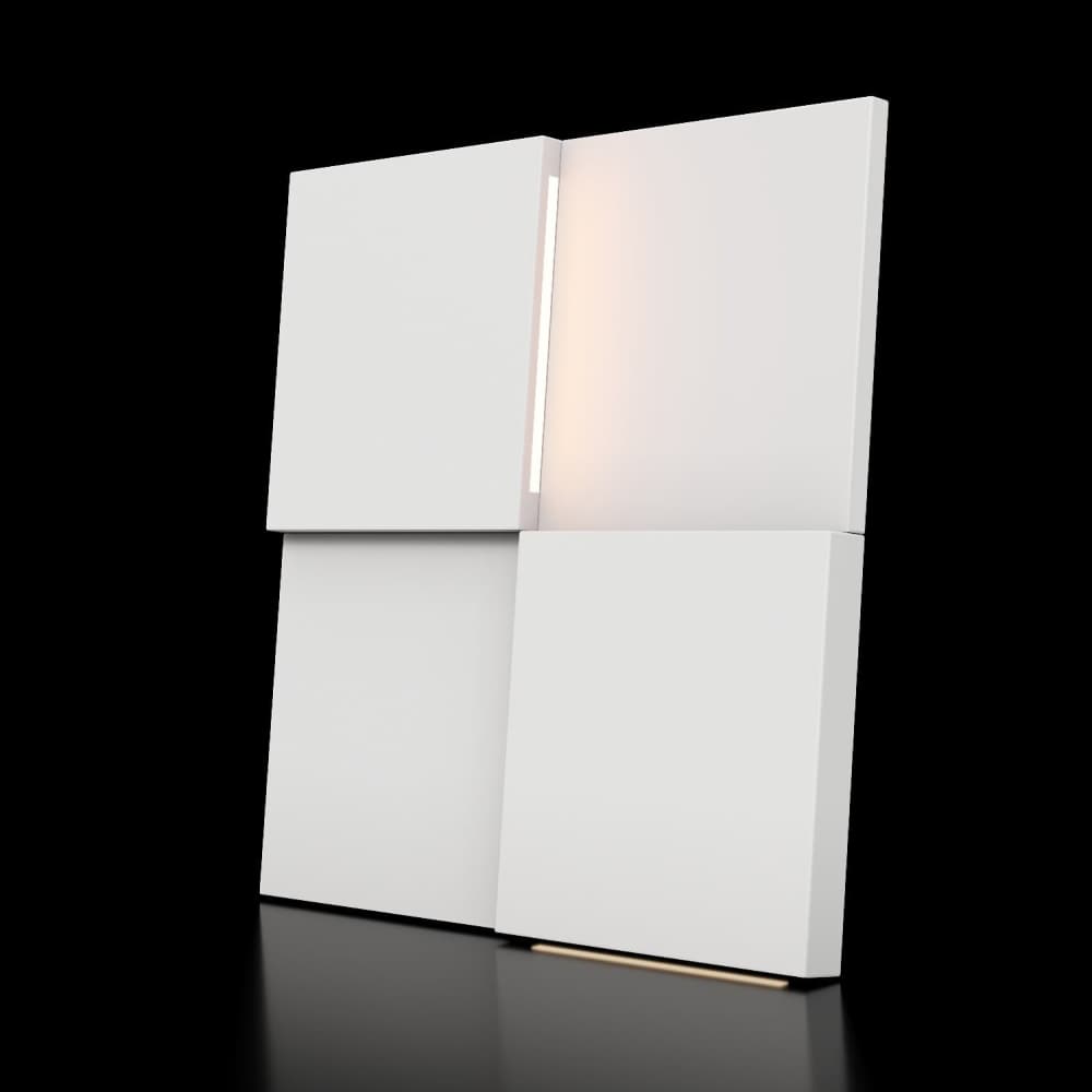 Модульная стеновая панель с 3D и LED подсветкой МИЛК / PIXEL