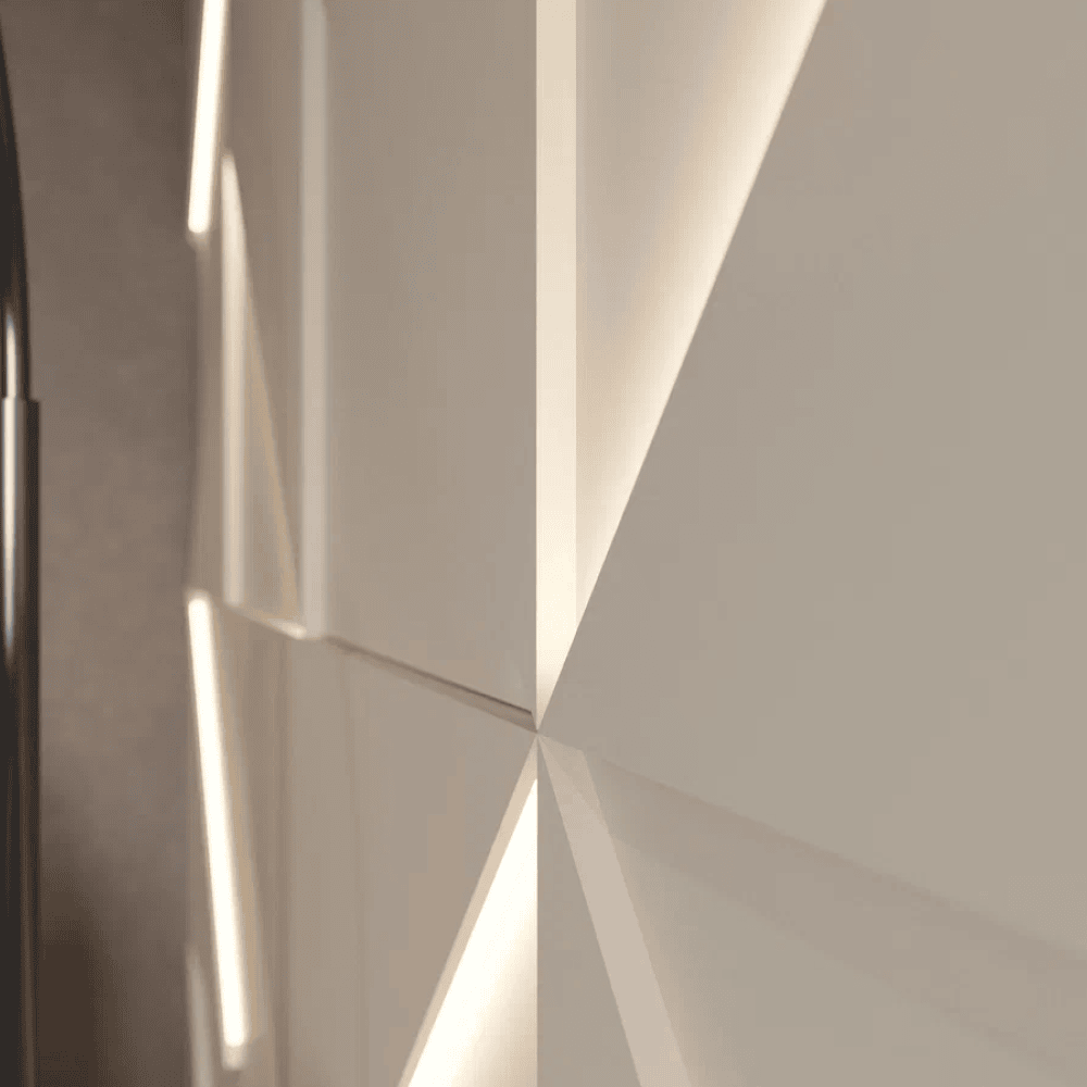 Модульная стеновая панель с 3D и LED подсветкой АМАРОК / PRIZMA