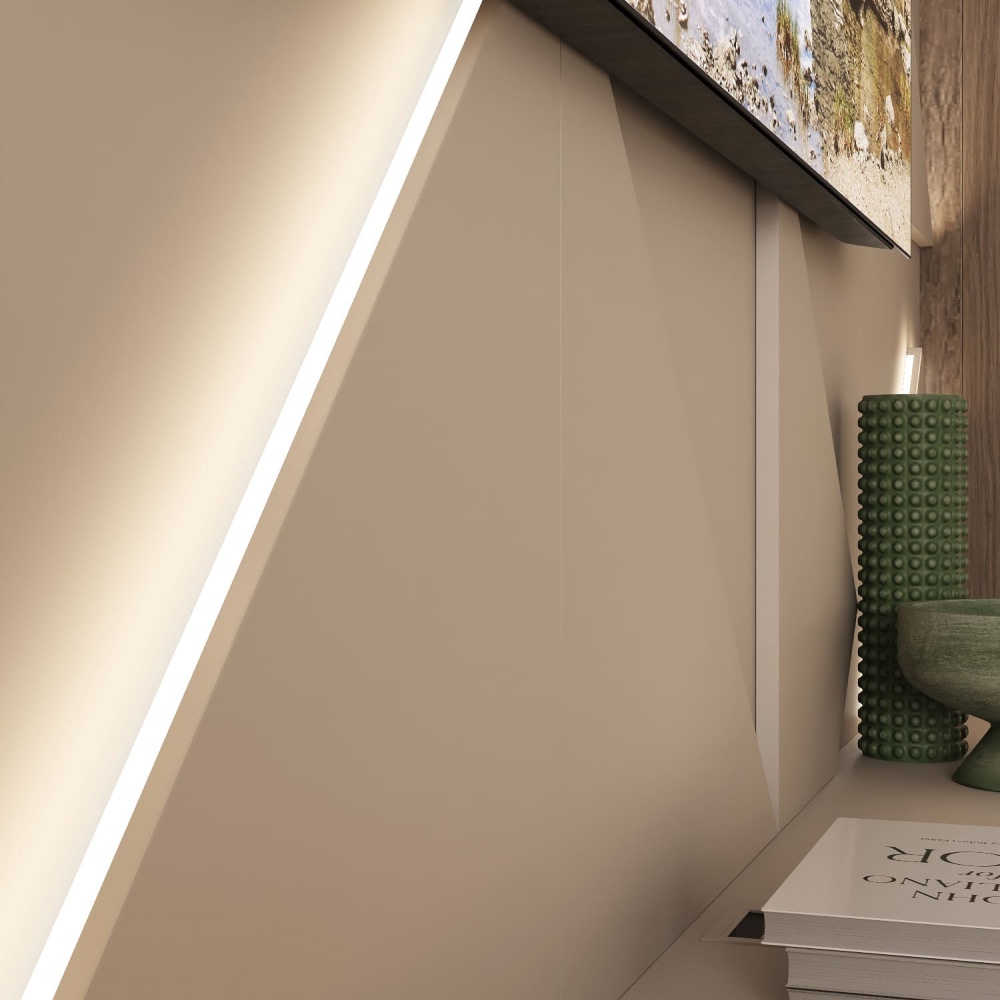 Модульная стеновая панель с 3D и LED подсветкой АМАРОК / FRACTO