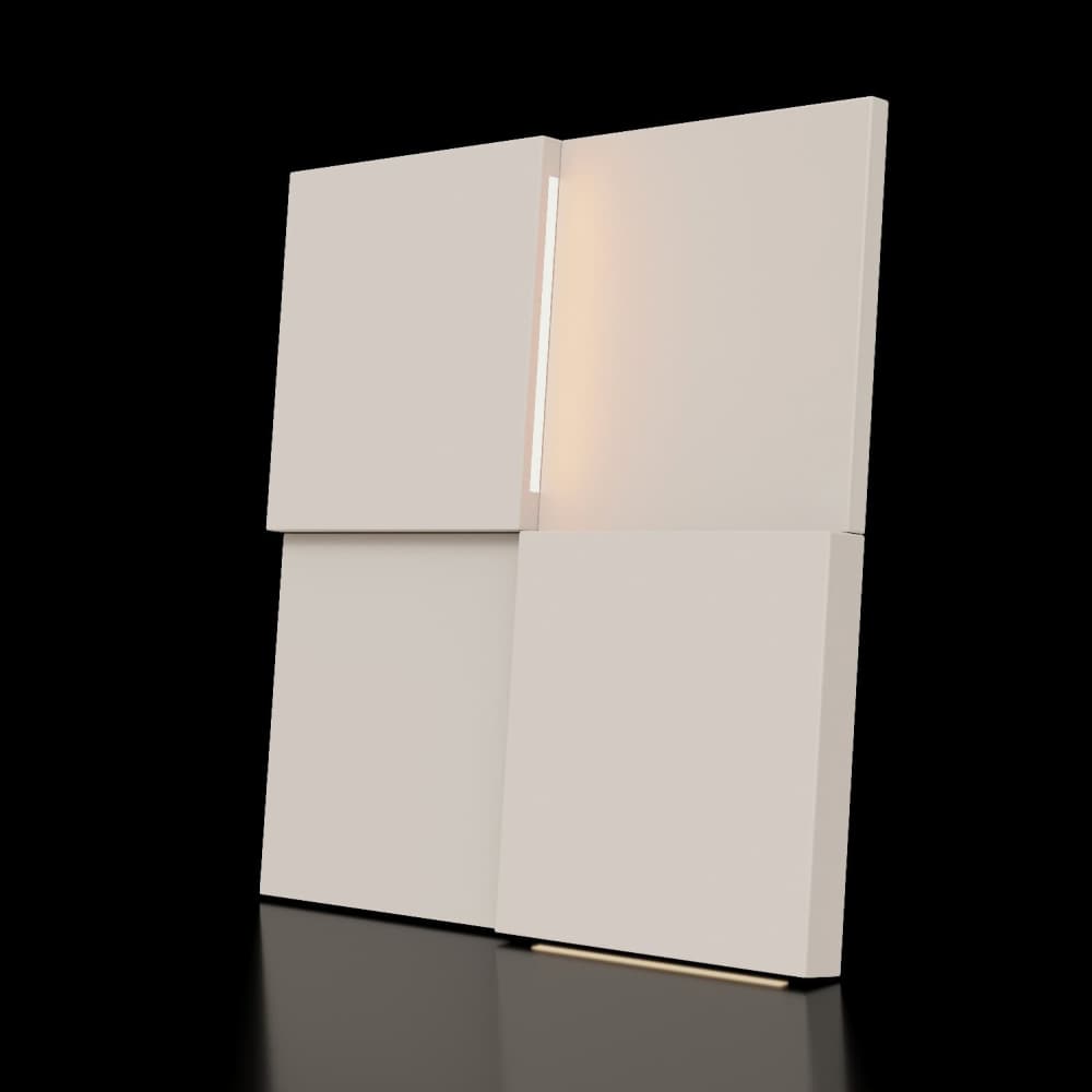 Модульная стеновая панель с 3D и LED подсветкой АМАРОК / PIXEL