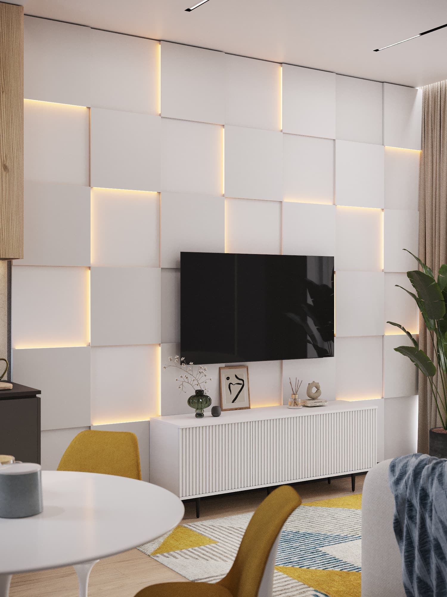 Стеновые 3D панели "Милк" / QUADRO