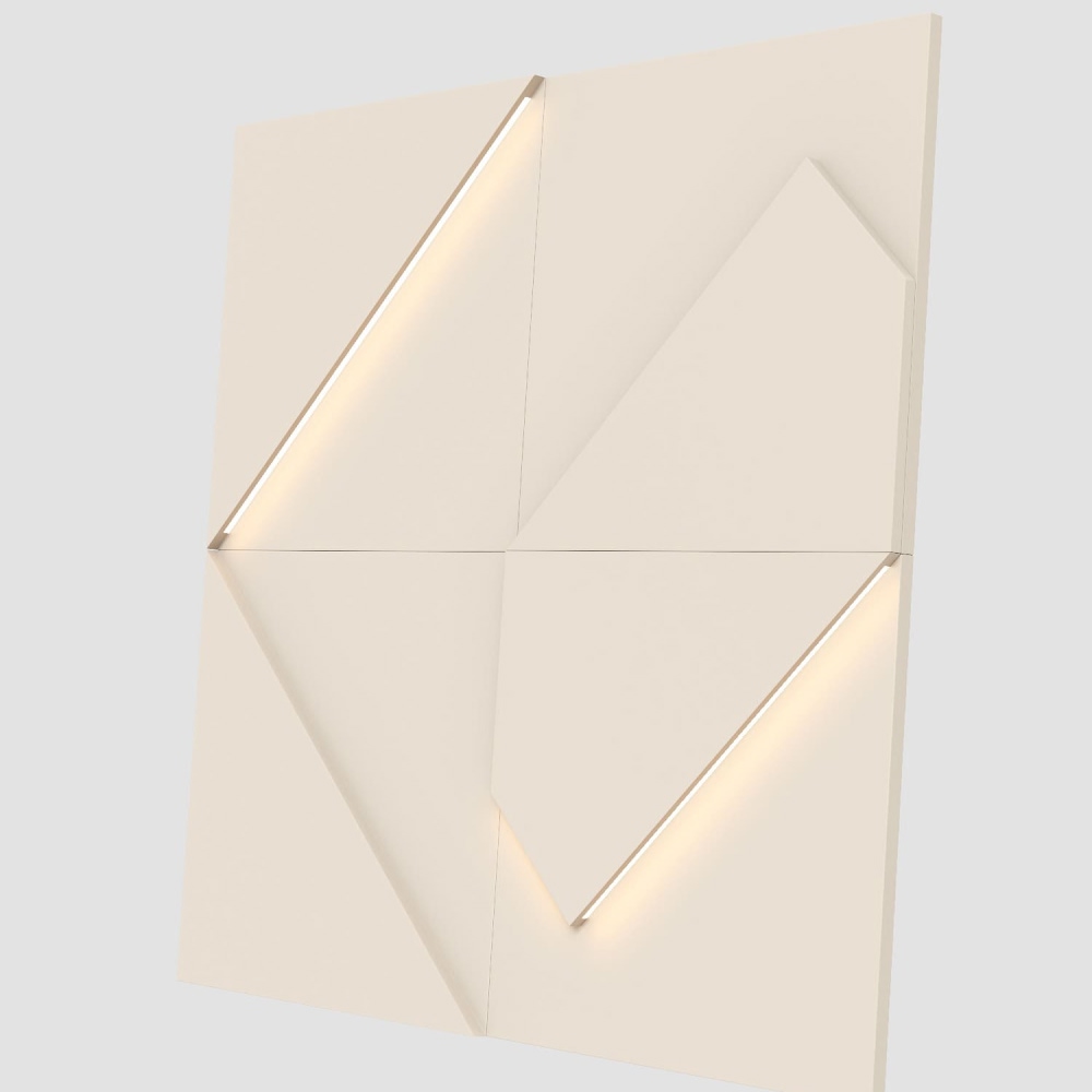 Модульная стеновая панель с 3D и LED подсветкой АМАРОК / FRACTO