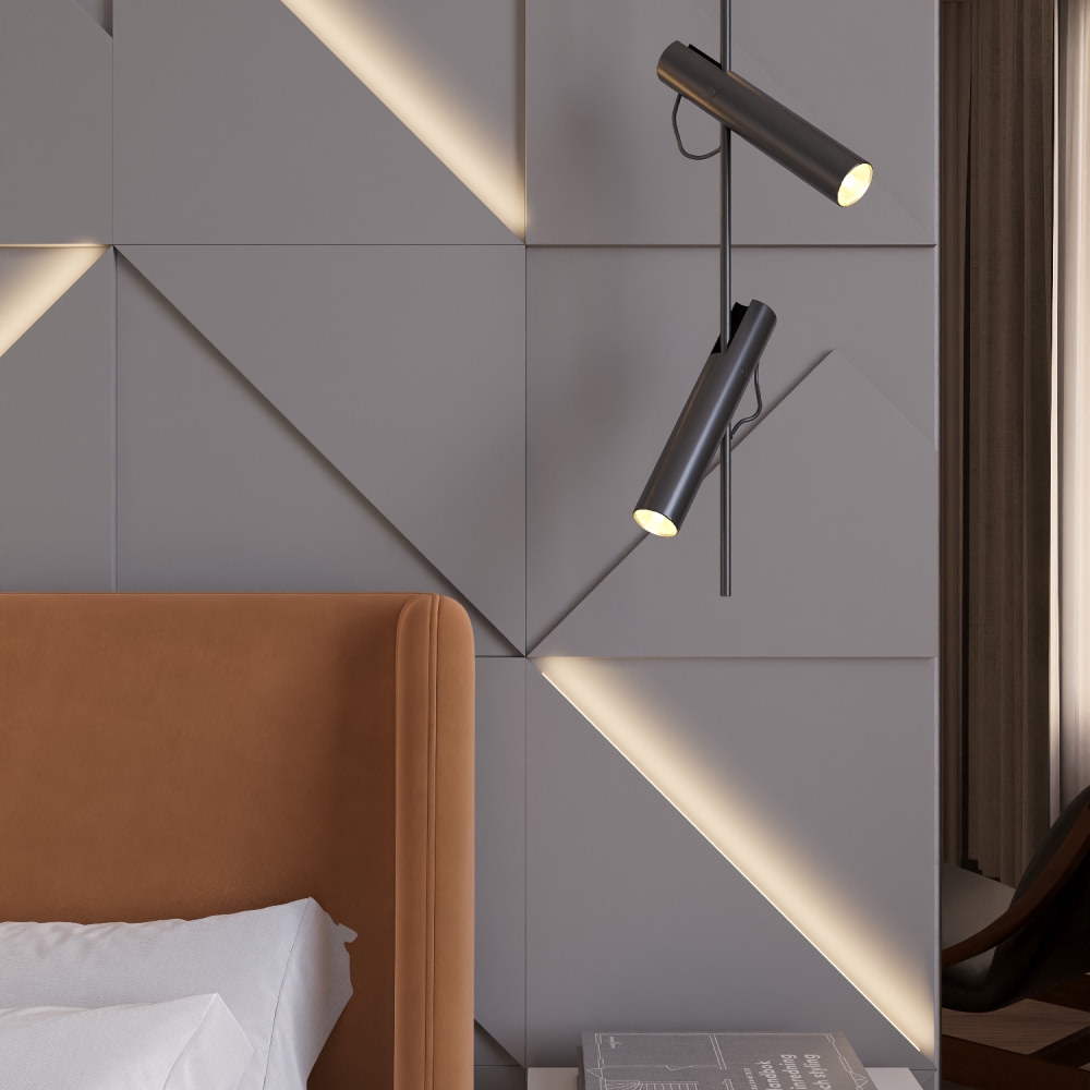 Модульная стеновая 3D панель с LED подсветкой КВАРЦ / FRACTO