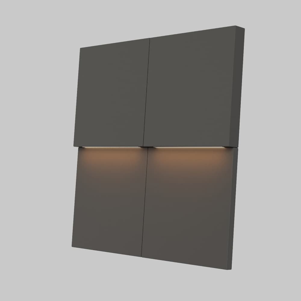 Модульная стеновая панель с 3D и LED подсветкой ДАРК ГРЕЙ / PIXEL